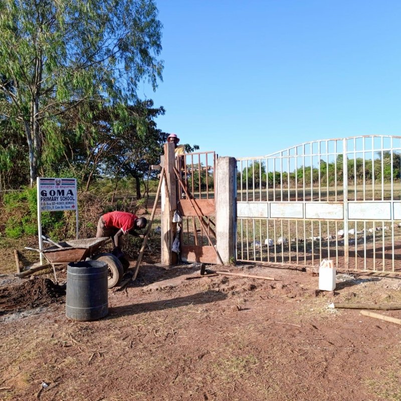 Goma Primary school fencing project done by Gowego CBO